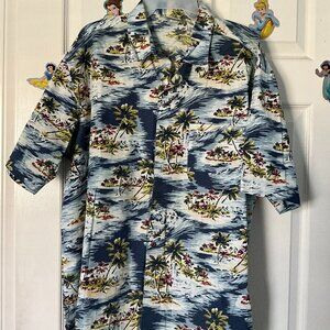 Vintage Old Navy Outlet Men's Hawaiian Shirt (L)
